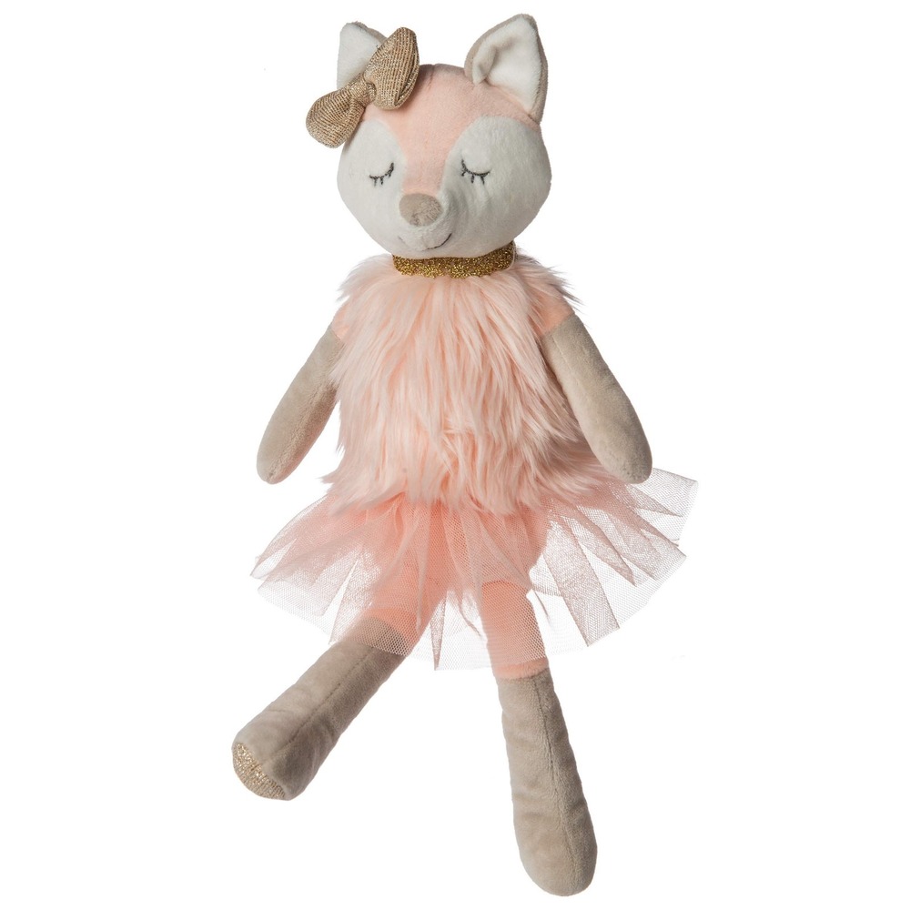 Mary Meyer Ballerina Fox‎ Plush Peach Tulle Tutu Gold Sparkle Stuffed Animal Toy